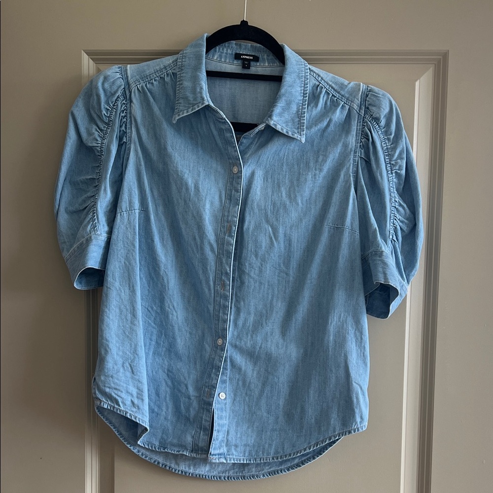 Express Chambray Denim Top
